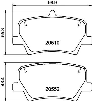 Brake Pad Set, disc brake (MDB84166)
