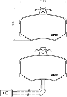 Brake Pad Set, disc brake (MGB421)