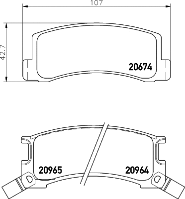 Brake Pad Set, disc brake (MDB1227)