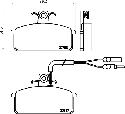 Brake Pad Set, disc brake (MDB1276)