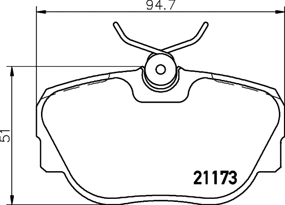Brake Pad Set, disc brake (MDB1401)