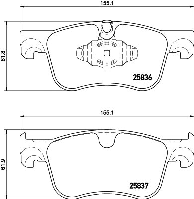 Brake Pad Set, disc brake (MDB3393)