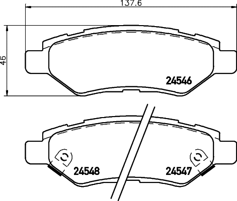 Brake Pad Set, disc brake (MDB82898)