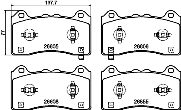 Brake Pad Set, disc brake (MDB4357)