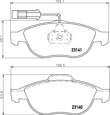Brake Pad Set, disc brake (MDB1934)