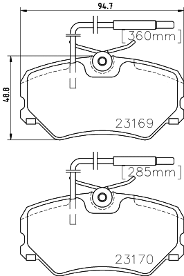 Brake Pad Set, disc brake (MDB1869)