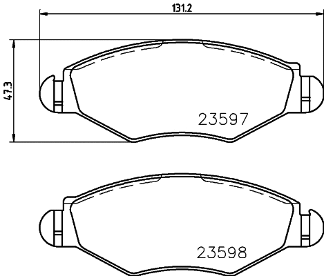 Brake Pad Set, disc brake (MDB2131)