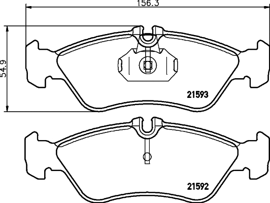 Brake Pad Set, disc brake (MDB1738)
