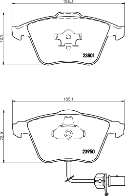 Brake Pad Set, disc brake (MDB2694)