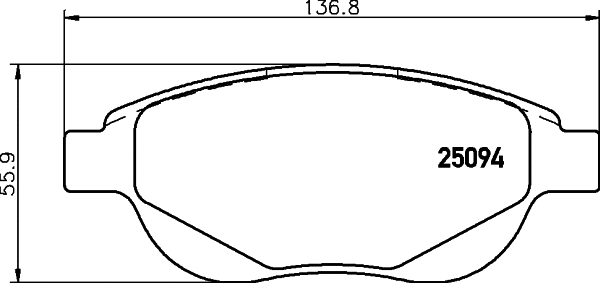 Brake Pad Set, disc brake (MDB3105)