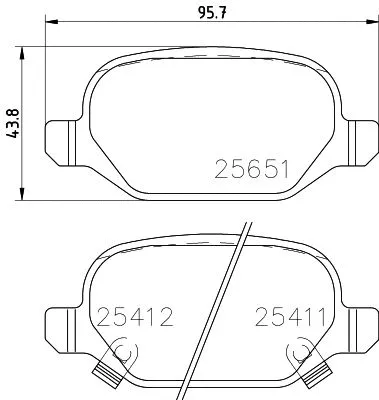 Brake Pad Set, disc brake (MDB3332)