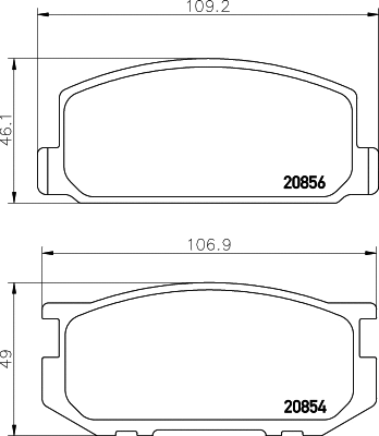 Brake Pad Set, disc brake (MDB1193)
