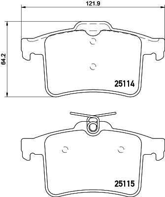 Brake Pad Set, disc brake (MDB3171)