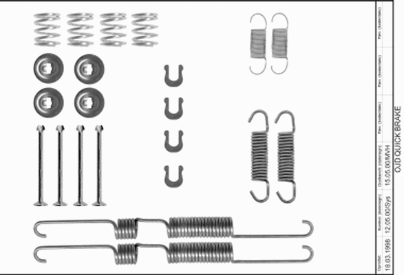 Accessory Kit, brake shoes (MBA738)