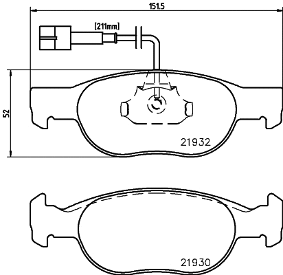 Brake Pad Set, disc brake (MDB1828)