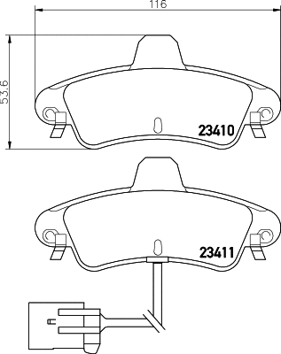 Brake Pad Set, disc brake (MDB2149)