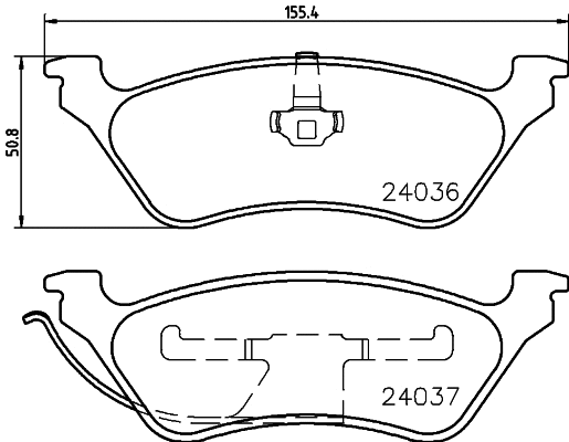 Brake Pad Set, disc brake (MDB3721)