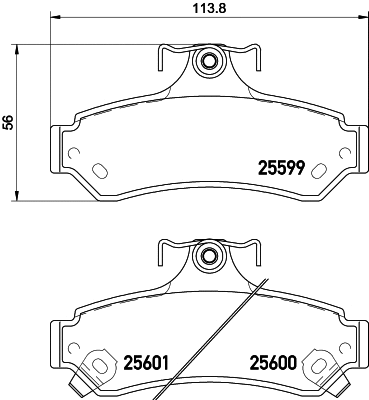 Brake Pad Set, disc brake (MDB3302)