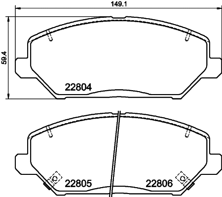 Brake Pad Set, disc brake (MDB4033)