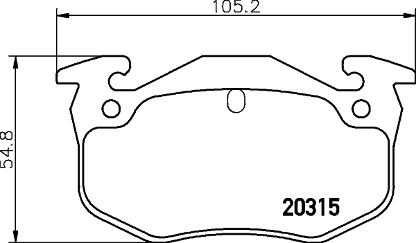 Brake Pad Set, disc brake (MDB1668)