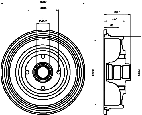 Brake Drum (MBD069)