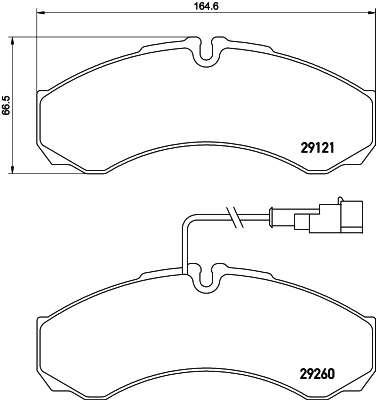 Brake Pad Set, disc brake (MDB3061)