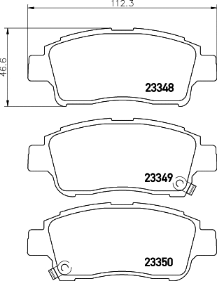 Brake Pad Set, disc brake (MDB2006)