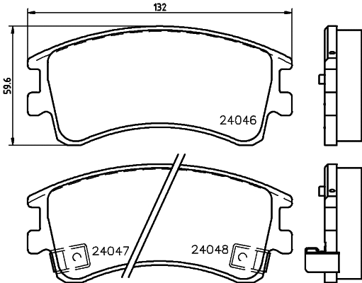 Brake Pad Set, disc brake (MDB2308)