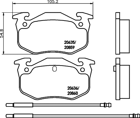 Brake Pad Set, disc brake (MDB1209)
