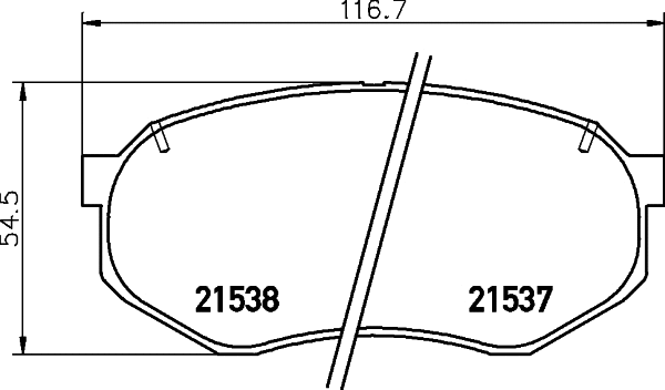 Brake Pad Set, disc brake (MDB1577)