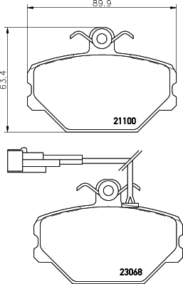 Brake Pad Set, disc brake (MDB1961)