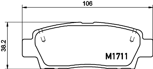 Brake Pad Set, disc brake (MDB1711)