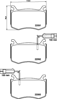 Brake Pad Set, disc brake (MDB3941)