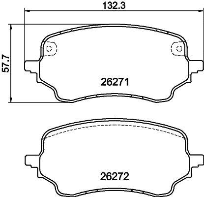 Brake Pad Set, disc brake (MDB4285)