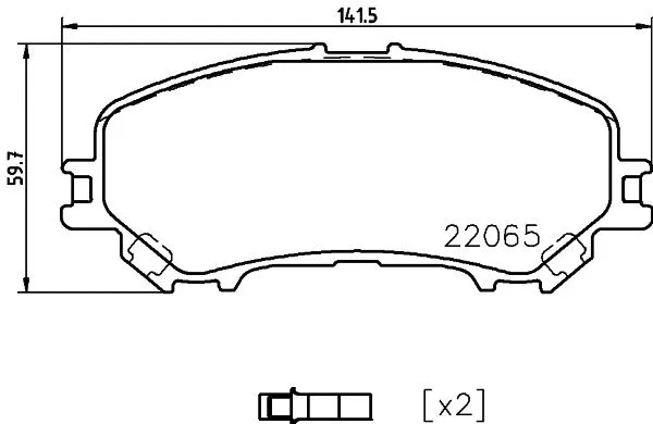 Brake Pad Set, disc brake (MDB3747)