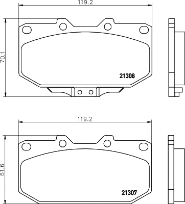 Brake Pad Set, disc brake (MDB1416)