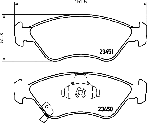 Brake Pad Set, disc brake (MDB1898)
