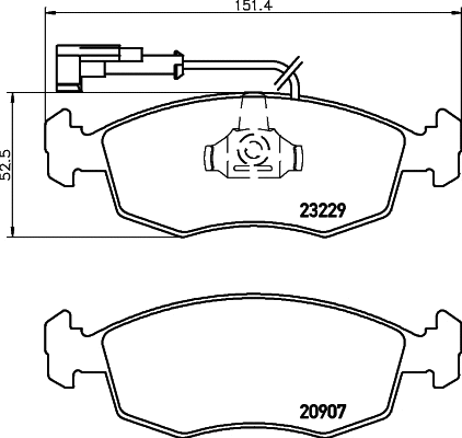 Brake Pad Set, disc brake (MDB2758)