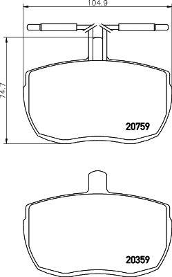 Brake Pad Set, disc brake (MLB76)
