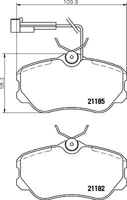 Brake Pad Set, disc brake (MDB1505)