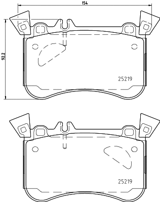 Brake Pad Set, disc brake (MDB3407)