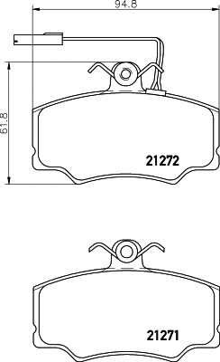Brake Pad Set, disc brake (MDB2467)
