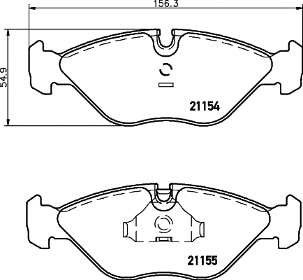 Brake Pad Set, disc brake (MDB1460)