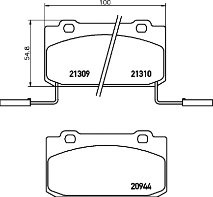 Brake Pad Set, disc brake (MDB1636)