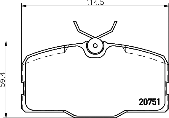 Brake Pad Set, disc brake (MDB1263)