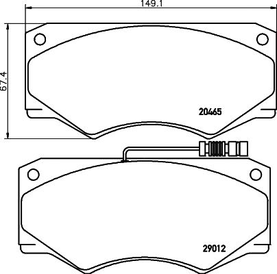 Brake Pad Set, disc brake (MDB1245)
