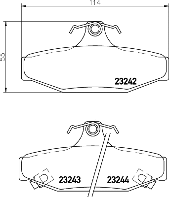 Brake Pad Set, disc brake (MDB1957)