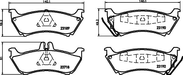 Brake Pad Set, disc brake (MDB2091)