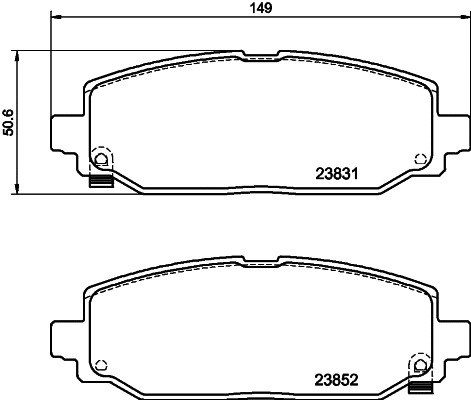 Brake Pad Set, disc brake (MDB4133)