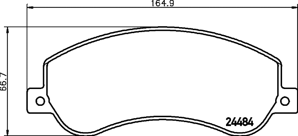 Brake Pad Set, disc brake (MDB3107)